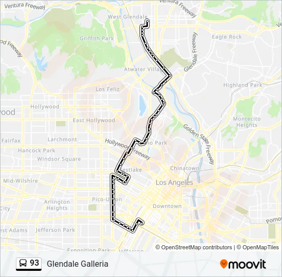 93 Bus Line Map