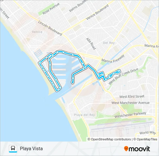 MARINA DEL REY BEACH BUS Bus Line Map