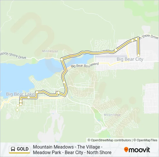 GOLD Bus Line Map