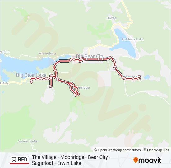 RED Bus Line Map