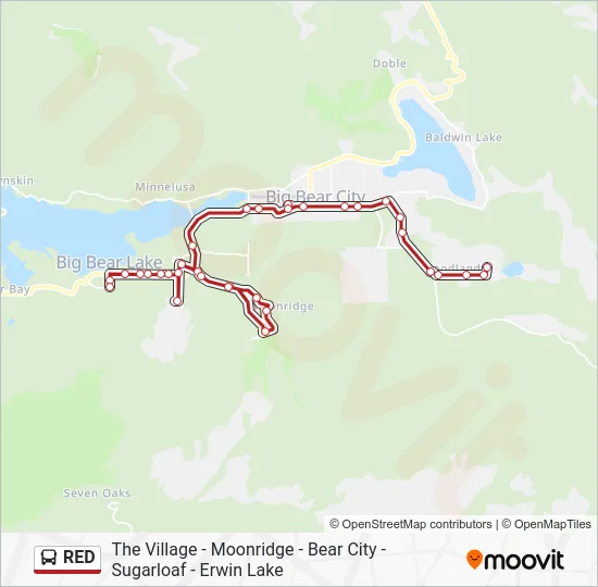 RED Bus Line Map