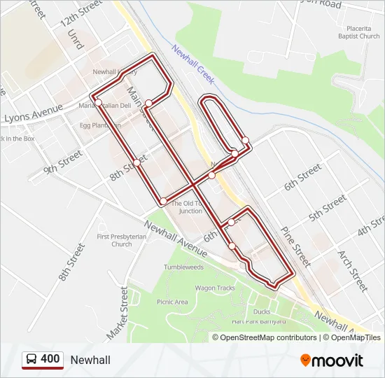 400 Bus Line Map