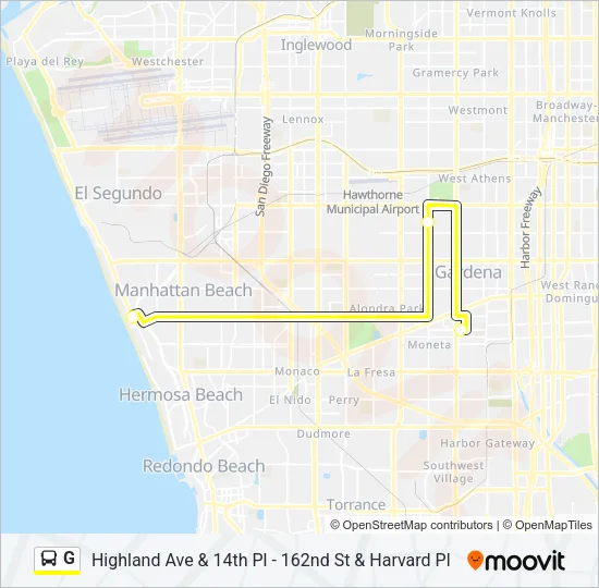 G Bus Line Map