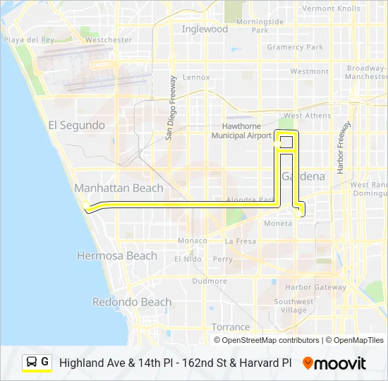 G Bus Line Map