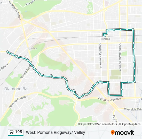 195 Bus Line Map