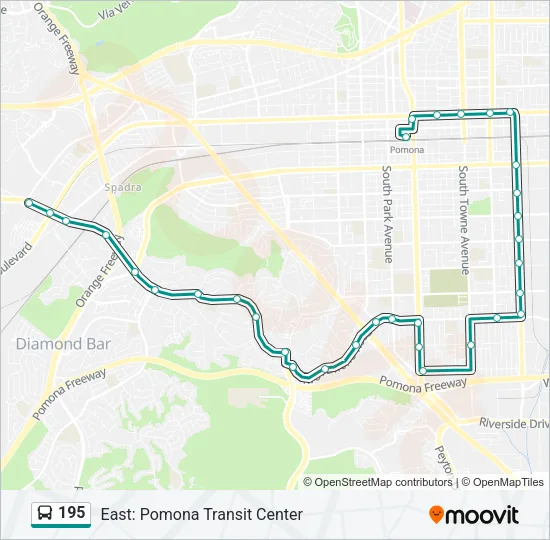 195 Bus Line Map