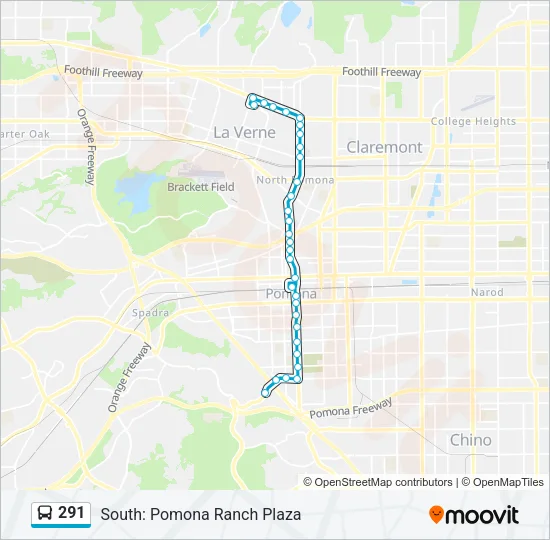 291 Bus Line Map