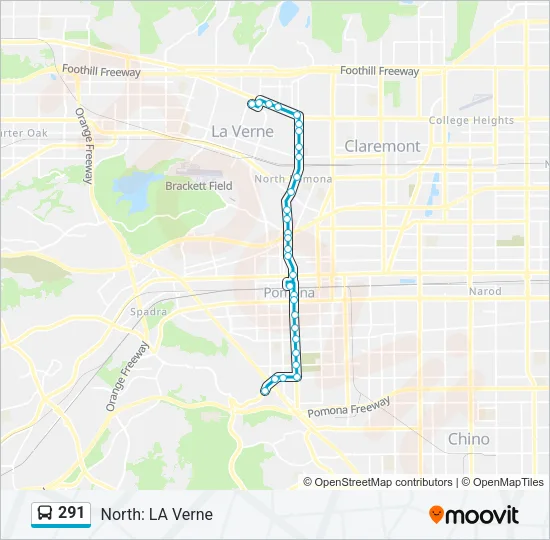 291 Bus Line Map