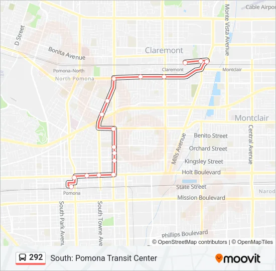292 Bus Line Map