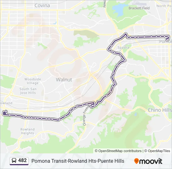 482 Bus Line Map