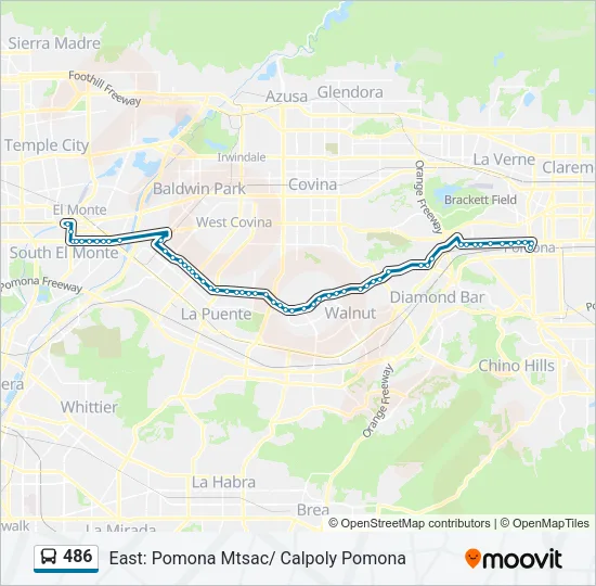 486 Bus Line Map
