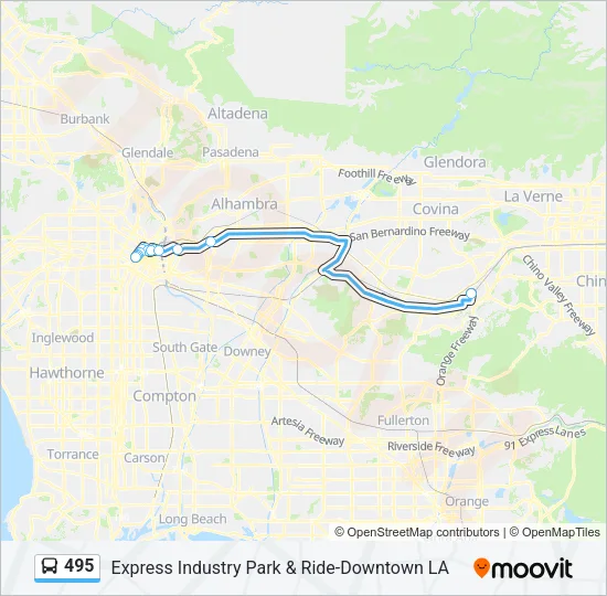 495 Bus Line Map