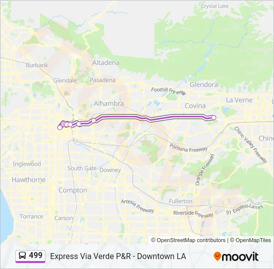 499 Bus Line Map