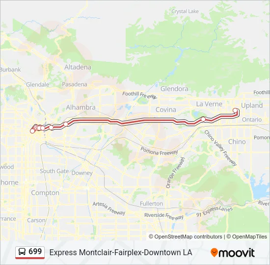699 Bus Line Map
