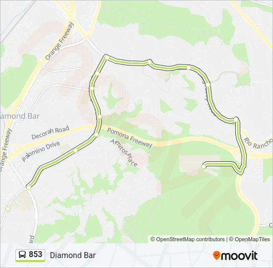 853 Bus Line Map