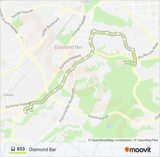 853 Bus Line Map