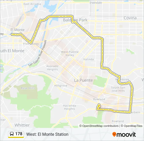 178 Bus Line Map
