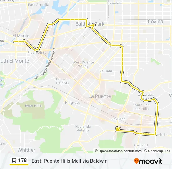 178 Bus Line Map