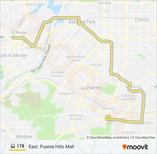 178 Bus Line Map