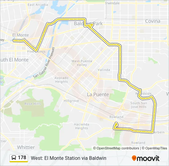 178 Bus Line Map