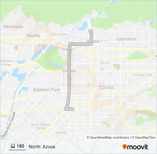 185 Bus Line Map