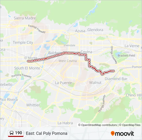 190 Bus Line Map