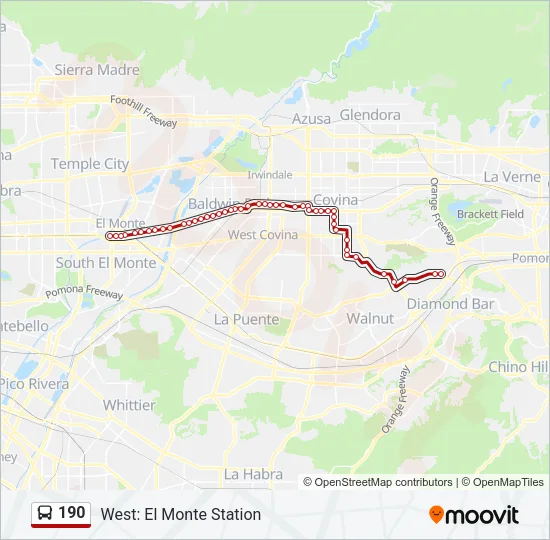 190 Bus Line Map
