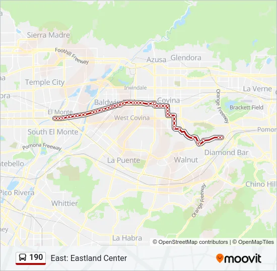 190 Bus Line Map
