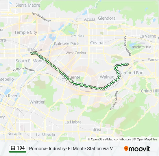 194 Bus Line Map