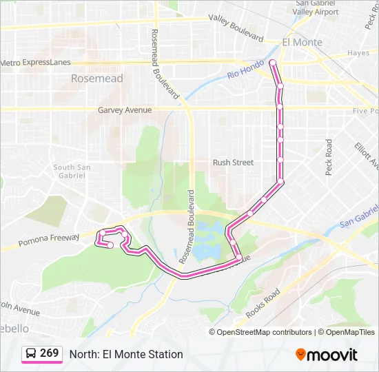 269 Bus Line Map