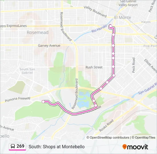 269 Bus Line Map