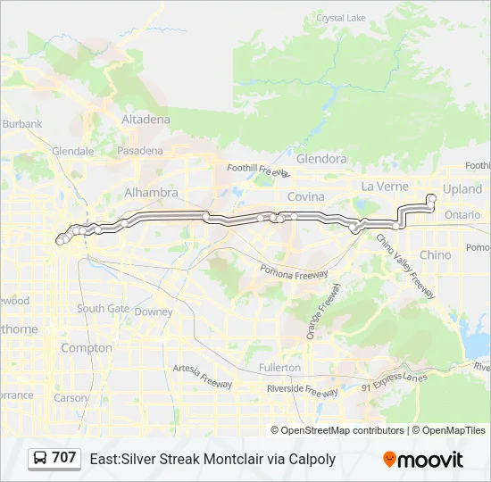 707 Bus Line Map