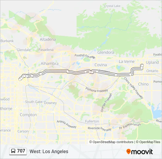 707 Bus Line Map
