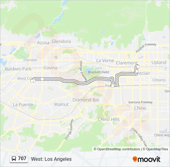 707 Bus Line Map
