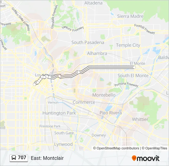 707 Bus Line Map