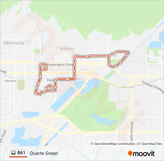 861 Bus Line Map