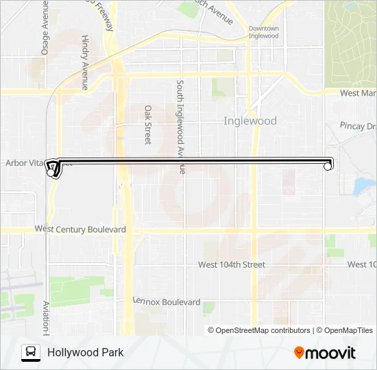 LAX / METRO TRANSIT CENTER -  SOFI STADIUM EXPRESS Bus Line Map