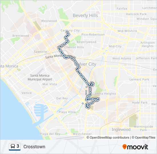 3 Bus Line Map