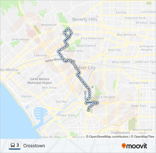3 Bus Line Map
