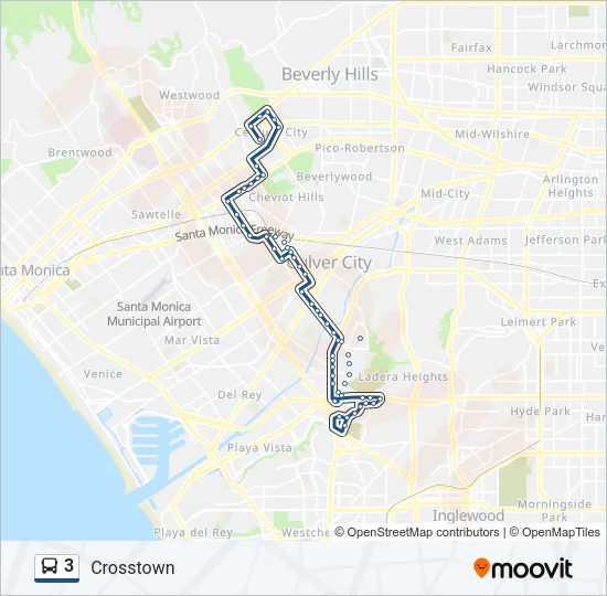 3 Bus Line Map