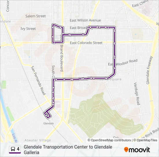 4 Bus Line Map