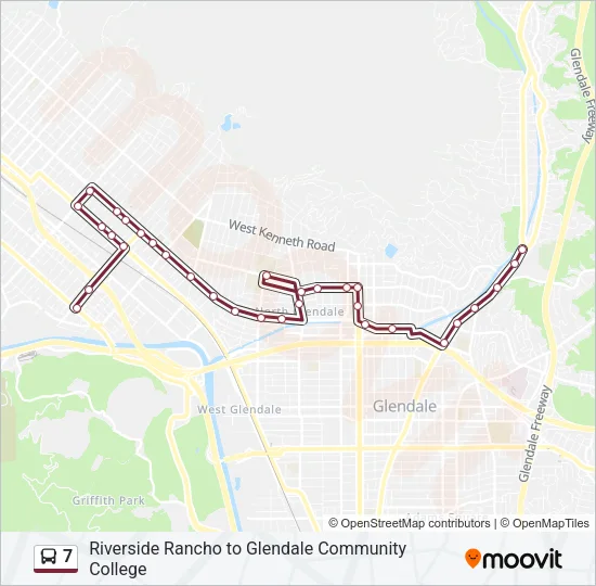 7 Bus Line Map