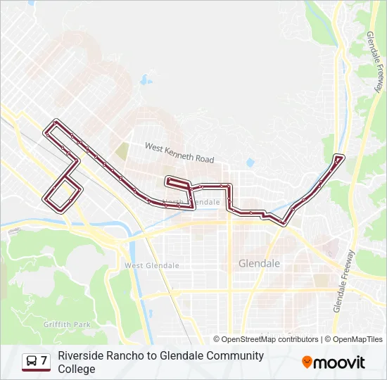 7 Bus Line Map