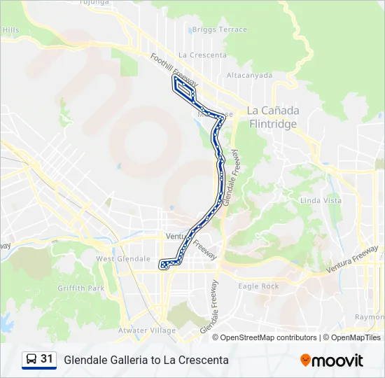 31 Bus Line Map
