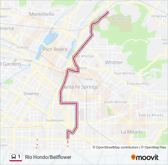 1 Bus Line Map