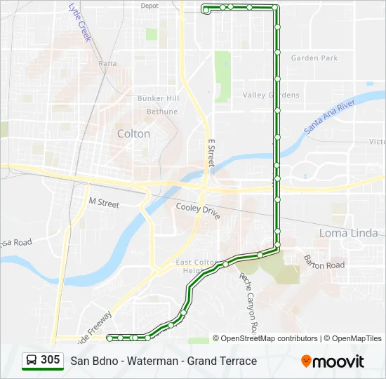 305 Bus Line Map