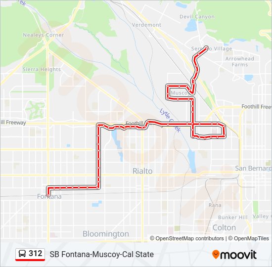 312 bus Line Map