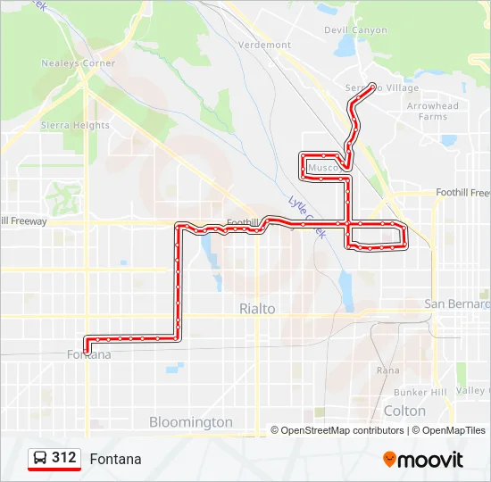 312 Bus Line Map