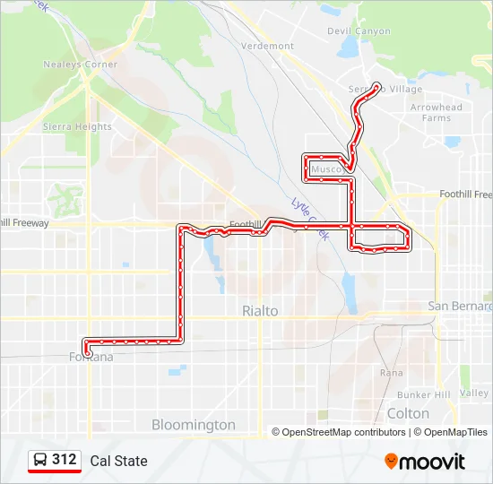 312 Bus Line Map