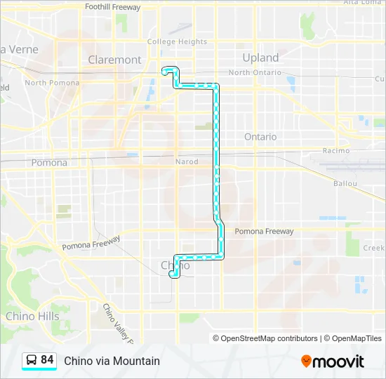 84 Bus Line Map